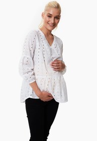 Resim Violet Dantel Detaylı Hamile Bluz - L 