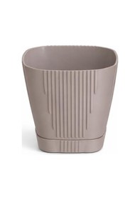 Resim Omnipazar So-zb03 Zambak Dekoratif Plastik Saksı 3.4 Litre No:3 Mocha 