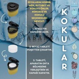 Resim Saban Sarı, Limon Üçgen - Nem Alıcı Aparat + Rutubet Giderici Tablet (500 Gram) 