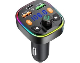 Resim Woodhub Bluetooth Araç Kiti USB Type-C Fm Transmitter Özellikli Çakmaklık Girişli MP3 Uyumlu Model 