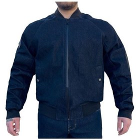 Resim Thebikerjeans Night Flight Bomber Dark Blue Korumalı Motosiklet Montu 