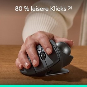 Resim Logitech 910-007260 MX Ergo S Trackball Siyah Bluetooth 2048dpi Optik 8 Tuşlu Kablosuz Mouse 