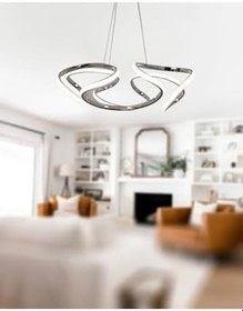 Resim Lambadar Drone Model Modern Sarkıt Led Beyaz Işık Ultra Power Led Avize Salon Mutfak Oda Hol Ledli Hol Avize Krom Tek Ebat 45 X 70 0014-Drone-Krom-Sarkit 