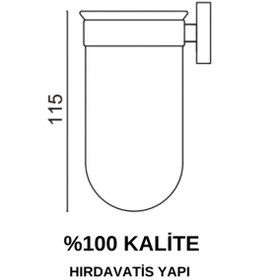 Resim Çelik Banyo Paslanmaz Pirinç Eser Camlı Montajlı Diş Fırçalık Gri 