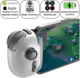 Resim Coofbe Profesyonel 400Mah Type-C Girişli Mobil Oyun Kolu Telefon Joystick Telefon Ateş Tetik Gamepad Joystick 