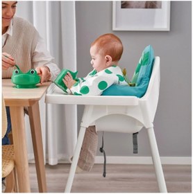 Resim IKEA Beyaz Emniyet Kemerli Çalışma Masalı Mama Sandalyesi 