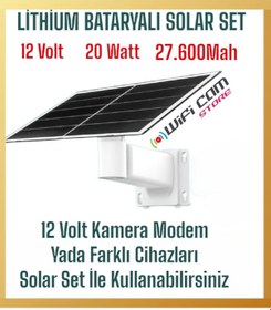 Resim Bataryalı Güneş Panel Seti 20 Watt Panel-27.600 Mah Batarya 