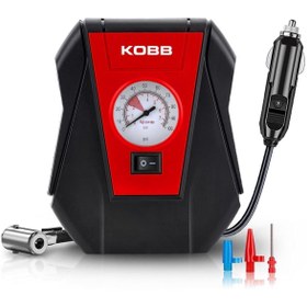 Resim KOBB Kb100 12volt 100 Psı Analog Göstergeli Hava Lastik Şişirme Pompası 