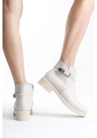 Resim Almıla Fermuarlı Lastikli Ortopedik Taban Suya Ve Soğuğa Dayanıklı Topuklu Cilt Kadın Bot Kt Krem Krem 