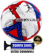 Resim Telvesse Futbol Topu Pompalı Set Profesyonel El Dikişli Dayanıklı Sert Zemin Halı Saha Topu 701 No:5 