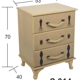 Resim E Hobici Ahşap Komodin 53X40X70CM No:1 S-314 