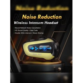 Resim Azurtech 300 mt 2 Eşleşmeli Müzik Paylaşımlı Gürültü Engelleme Özellikli Intrcom Kask Kulaklık Su Geçirmez N3 