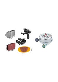 Resim Yws Bisiklet Çelik Zil Yws & Reflektör Seti Gri 