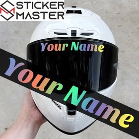 Resim Kişiye Özel İsim Sticker | Kask Vizörü ve Motor İçin Özel Yazı- Her Renk - Altın 