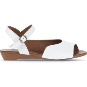 Resim Bueno Shoes Beyaz Deri Kadın Düz Sandalet 01WA4402 01WA4402 
