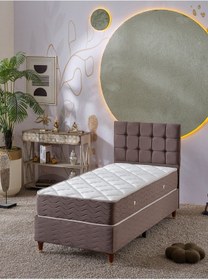 Resim Beehanem Bengü Tek Kişilik 3lü Set Yatak+baza+başlık Pembe 90 X 190 