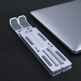 Resim Taşınabilir Laptop Standı Standı Notebook Standı Tüm Laptoplarla Uyumlu Bilgisayar Standı Taşınabilir Metal Kaymaz Standı Dizüstü Bilgisayar Stantları Stant Stand 