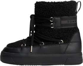 Resim TOMMY HILFIGER TOMMY HILFIGER Kadın Marka Logolu Şık Görünüşlü Kış Kullanımına Uygun Siyah Bot & Bootie FW0FW08788 BDS 