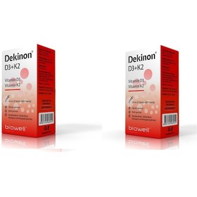 Resim Dekinon Biowell D3 K2 1000 Iu Damla 20 Ml 2 Adet 