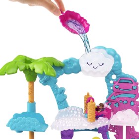 Resim Melek Store HHJ05 Polly Pocket Flamingo Araba Su Eğlencesi Seti 