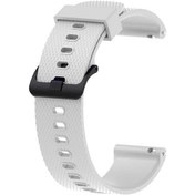 Resim Galaxy Uyumlu Watch 42mm Krd-46 20mm Uyumlu Zore Kordon-soft White 