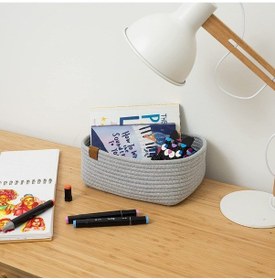 Resim Mavaux Incienso 3'lü Dikdörtgen Jüt Sepet Gri 