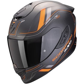 Resim Scorpion Exo 1400 Evo Iı Air Carbon Mirage Kapalı Motosiklet Kaskı Mat Siyah Oranj Mat Siyah - Turuncu 