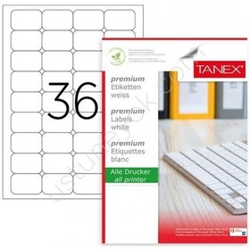 Resim Tanex Tw-2453 45X30MMx100Ad. Lazer Yazıcı Etiketi 