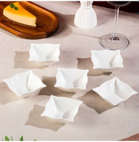 Resim Porsima Bone 15698 6 Lı Sunumluk Kase Mini Sosluk Çerezlik Kase 