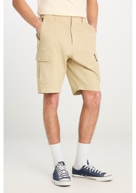 Resim Lee Relaxed Fit Geniş Kesim Chino Erkek Cargo Şort 71ja4897614 Bej 