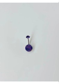 Resim Mor Taşlı Göbek Piercing Çok Renkli 
