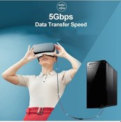 Resim Tongxida Oculus Quest 2 Usb3.2 Gen1 Vr Bağlantı Düzeneği, C-c Alüminyum Kabuk, 5m Örgülü Tel 