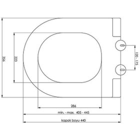 Resim Newarc Modern Klozet Kapağı Duroplast Yavaş Kapanan 7201 