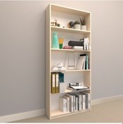 Resim Rafkestir Alina Suntalam Kitaplık ( 80 X 180 Cm ) Krem ( Mat ) 