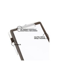 Resim Sekreterlik,a5 Küçük Boy,kapaksız,a5 Clipboard Vegan Suni Deri,17,5x24,5 Cm.,kahverengi 