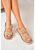 Resim Fox Shoess437302209 Ten Kalın Tabanlı Kadın Sandalet Ten Rengi 
