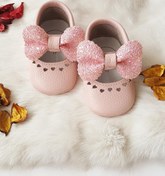 Resim Hodore Alice Pudra Taşlı Hakiki Deri Bebek Makosen 