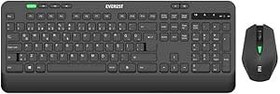 Resim Everest KM-2620 Siyah Usb Sessiz Switch İnce Kablosuz Q Multimedia Klavye + Mouse Set 
