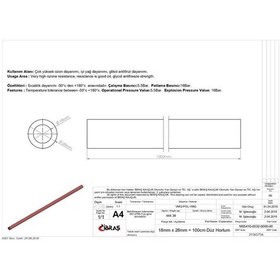 Resim IBRAS 65756 3 KAT POLYESTERLİ SİLİKON 18MM DÜZ HORTUM 1 MT 