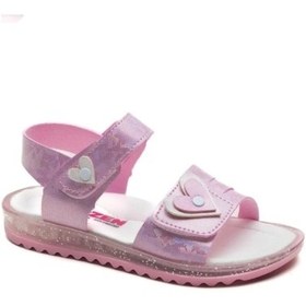 Resim Kalpli Tam Ortopedik Kız Çocuk Sandalet Pembe 