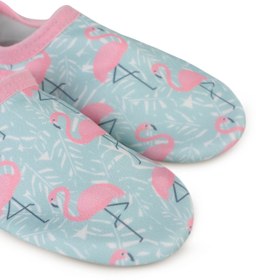 Resim Civil Girls Flamingo Baskılı Tabansız 21-25 Numara Deniz Ayakkabısı - Yeşil - Mint / 20 Numara 