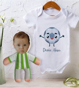 Resim Bitmeyenkartus Bk Kids Kişiye Özel Fotoğraflı Bebek Yastık Ve Bebek Body Zıbın H (550905815) Çok Renkli 