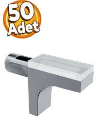 Resim Badem10 Raf Pimi Düz Vantuzlu Cam Ahşap Metal Raf Tutucu Çivisi Mobilya Dolap Pimi (50 Adet) 