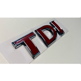 Resim Volkswagen Golf 6 2003 - 2013 Tdi Arka Bagaj Yazısı Üç Kırmızı 