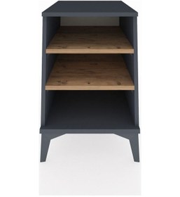 Resim Kronos Komodin 2 Raflı 44x59x64 Antrasit-çam Antrasit 