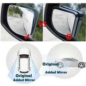 Resim Chuangyinshop Pack Of 2 Fan Ters Ayna 2li Paket Yapışkanlı Geniş Açılı Oto Kör Nokta Aynaları 