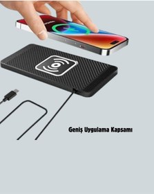 Resim Kablosuz Manyetik Araç Şarj Pedi Hızlı, Güvenli, Isınma Korumalı Tasarım 52119423 