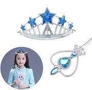 Resim Nessiworld Karlar Ülkesi Elsa Yıldız Mavi Taç ve Elsa Asa Seti 2 Parça 