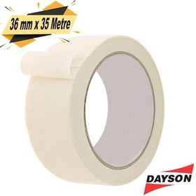 Resim Dayson Maskeleme Bandı Kağıt Bant Beyaz 36 Mm X 35 Metre 