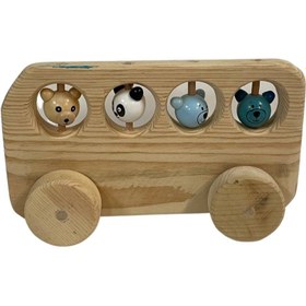 Resim Ahşap Boncuklu Otobüs 